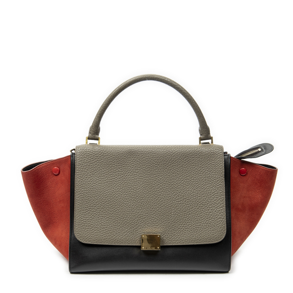 Celine Handbags - Celine Medium Tricolor Trapeze
